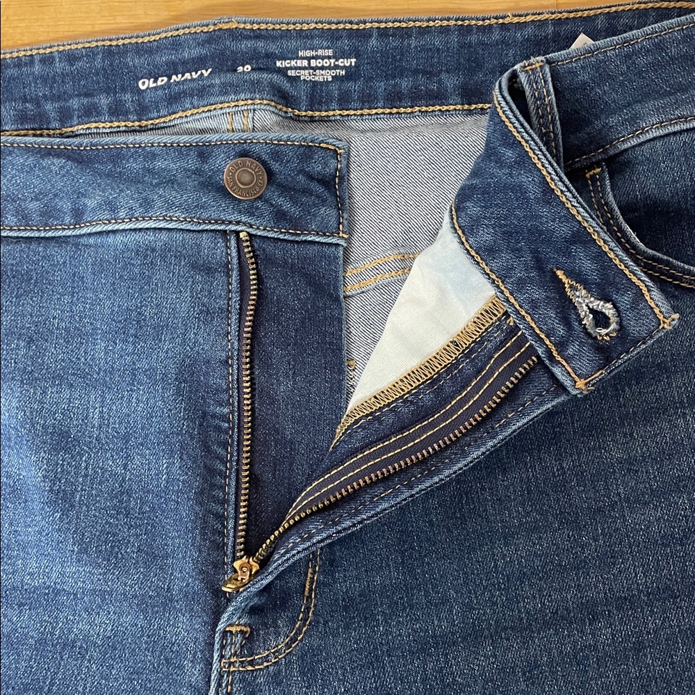 Old Navy high rise kicker boot cut blue jeans women’s size 20 - Picture 9 of 14